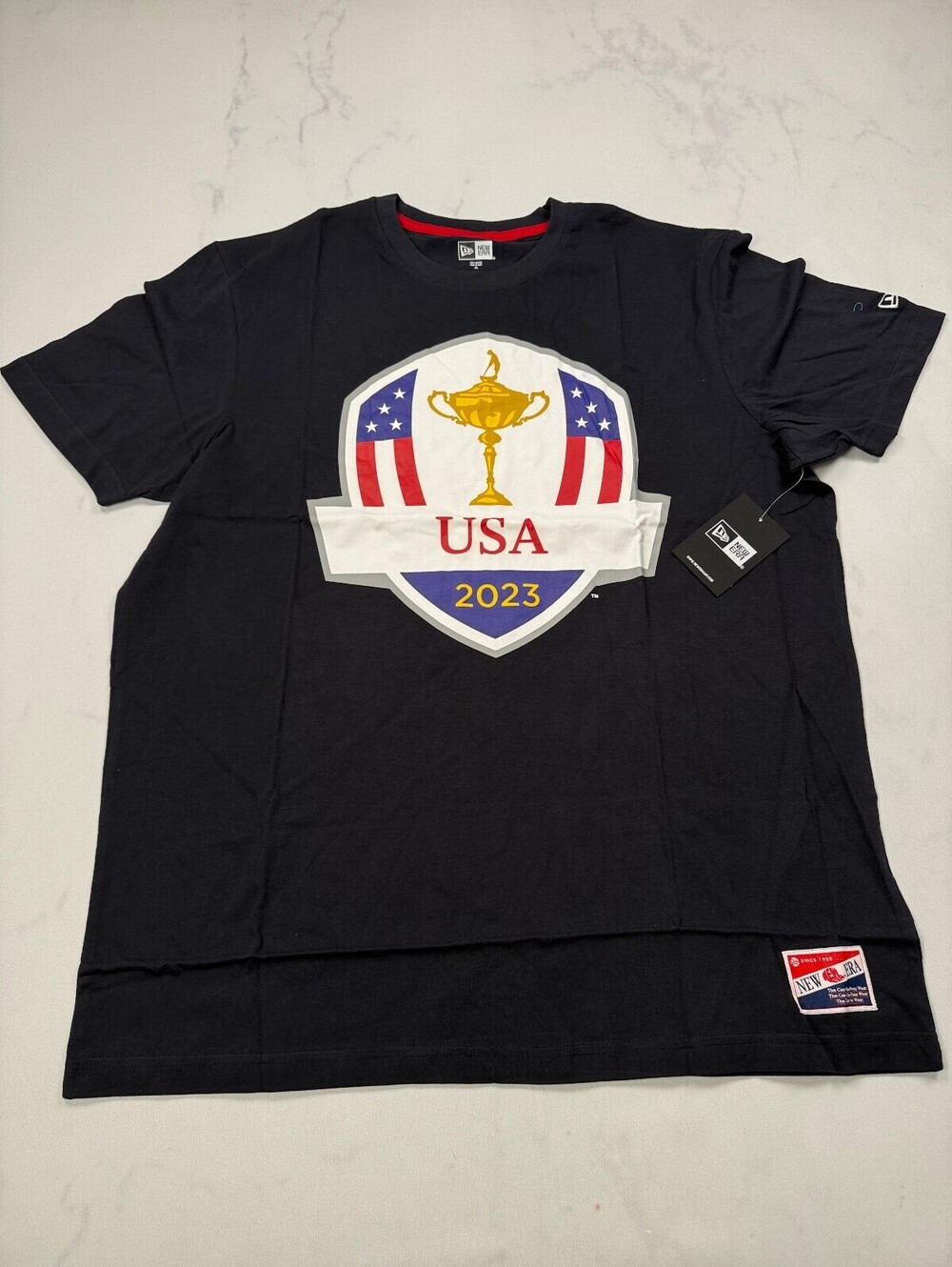 New Era USA 2023 Graphic Tee Black 2010s Americana - Mens XL